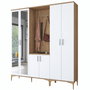 Hanah Home Soporte para el pasillo Nogal y blanco